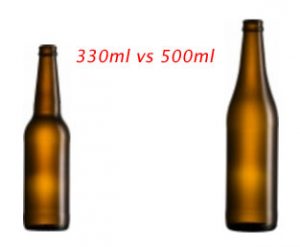 craft beer bottle vs standard bottle
